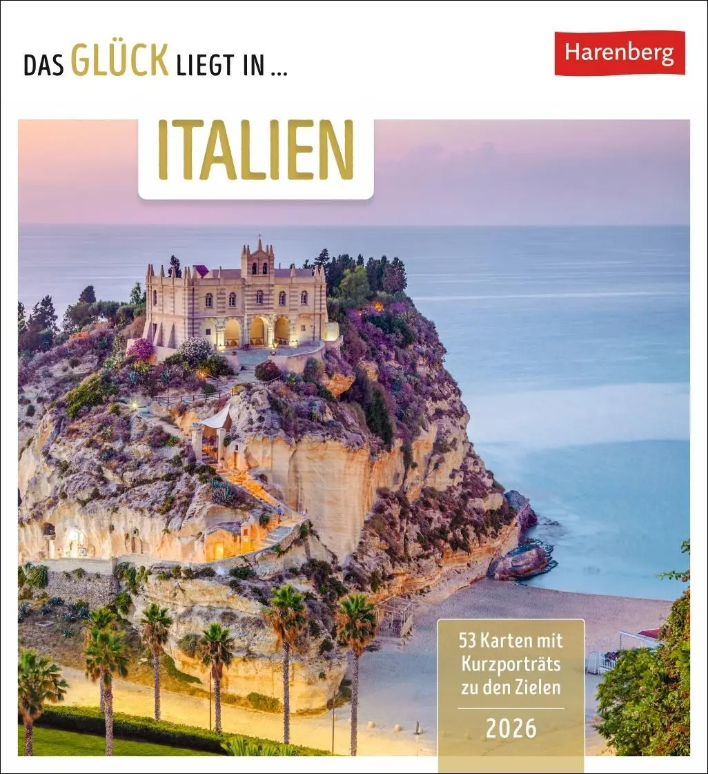 Cover: 9783840036934 | Das Glück liegt in Italien Postkartenkalender 2026 - 53 Karten mit... Cover: 9783840036934 | Das Glück liegt in Italien Postkartenkalender 2026 - 53 Karten mit...