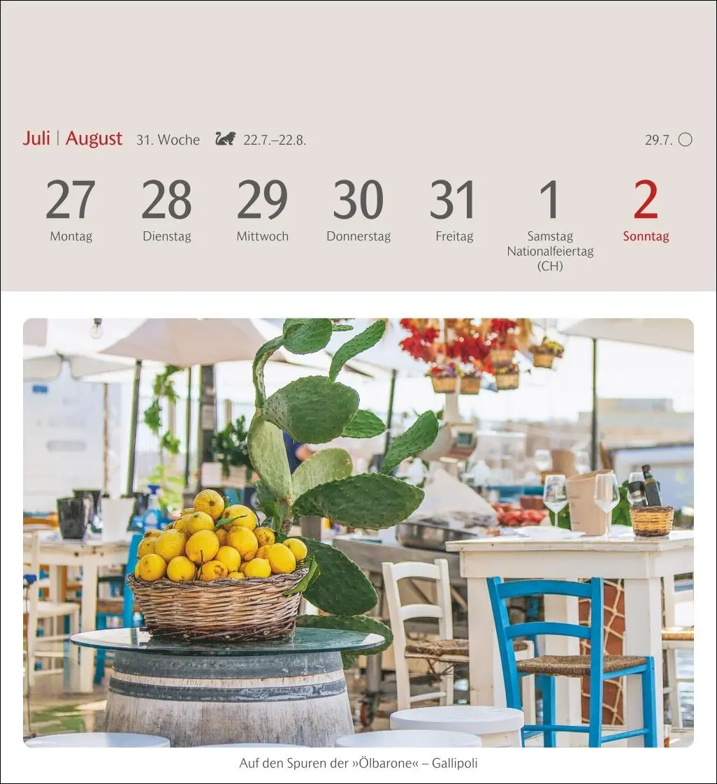 Bild: 9783840036934 | Das Glück liegt in Italien Postkartenkalender 2026 - 53 Karten mit...