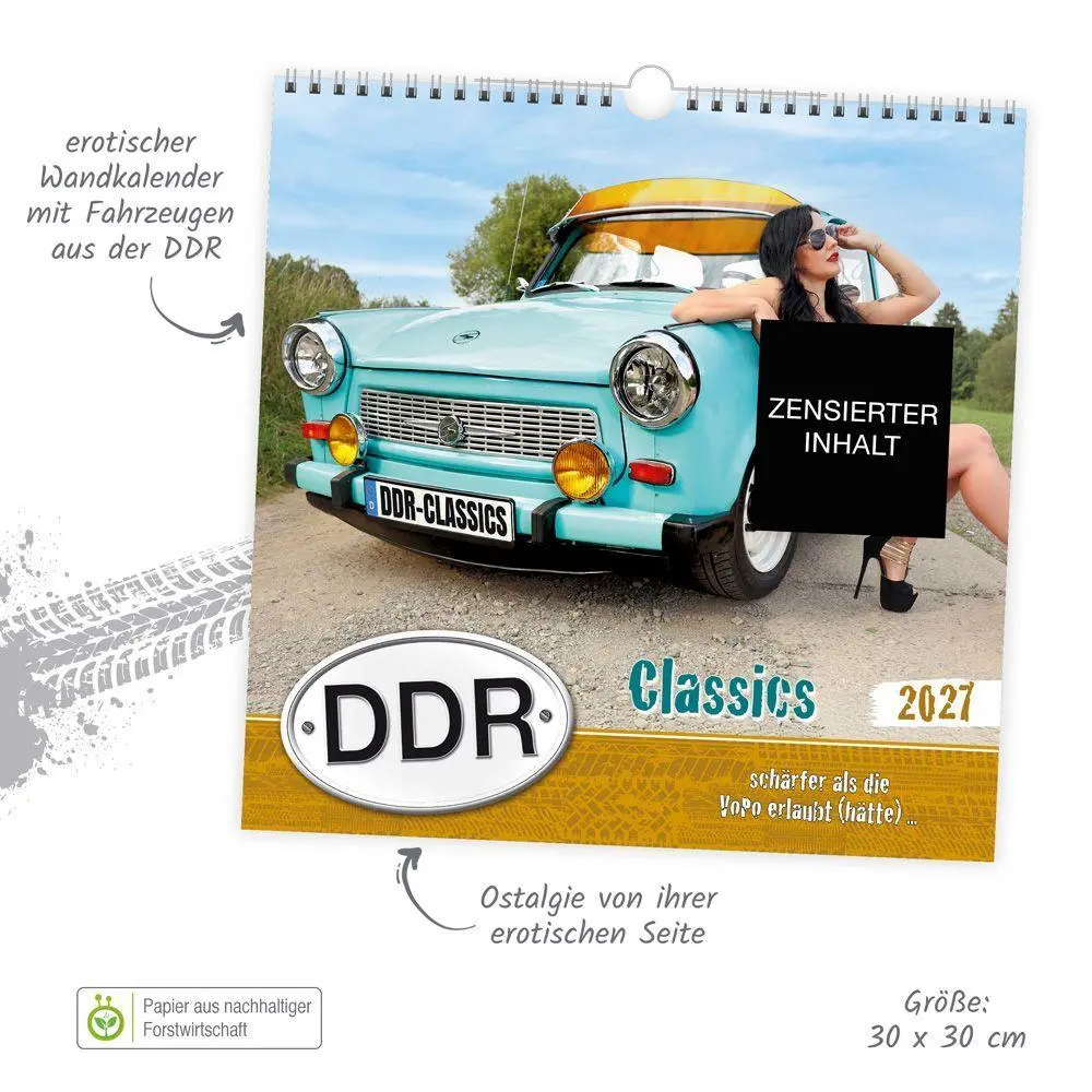 Bild: 9783988026934 | TRÖTSCH - Erotikkalender DDR Classics 2027 schärfer als die VOPO...