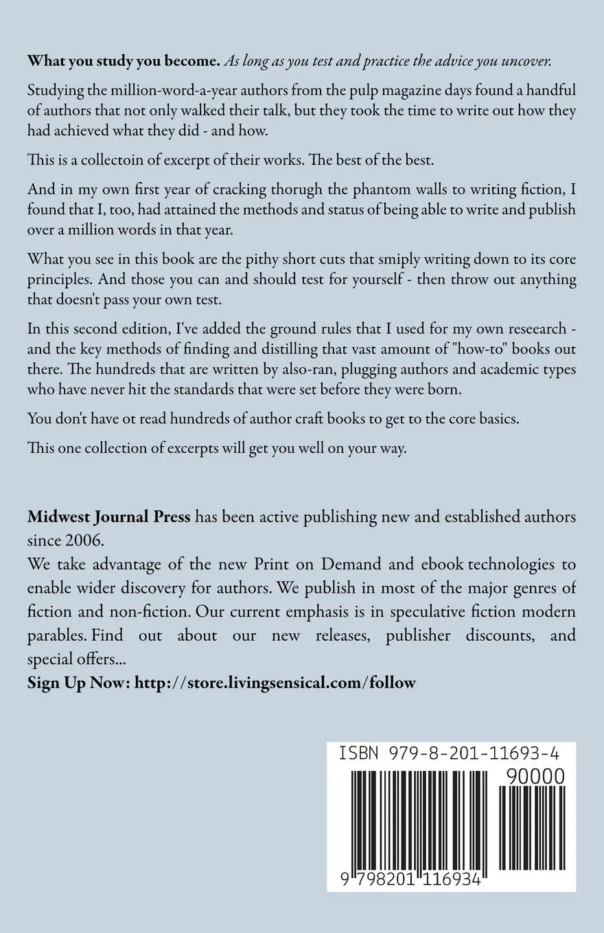 Rückseite: 9798201116934 | Learning from the Pulp Masters | 2nd Edition | Robert C. Worstell