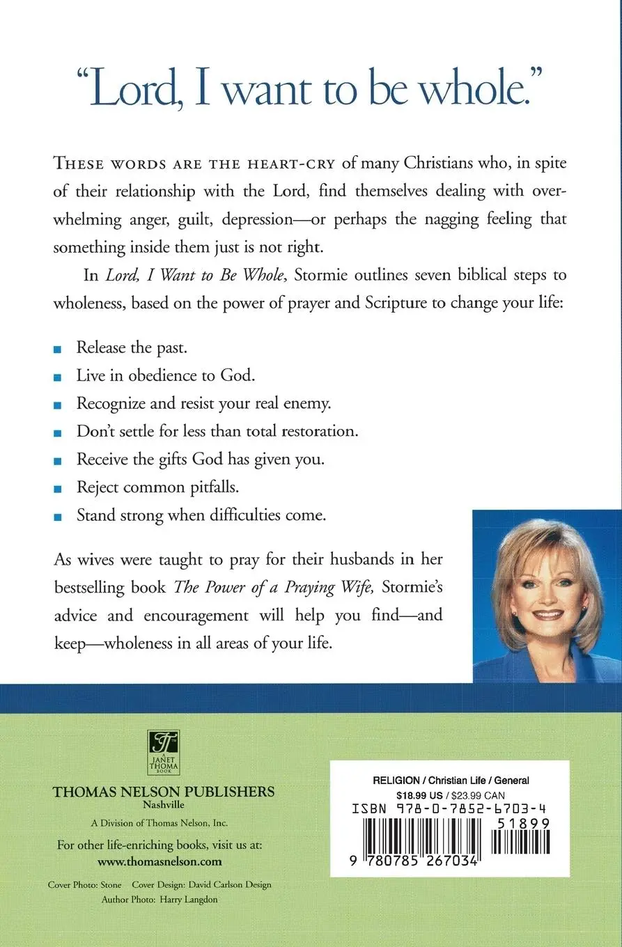 Rückseite: 9780785267034 | Lord, I Want to Be Whole | Stormie Omartian | Taschenbuch | Englisch