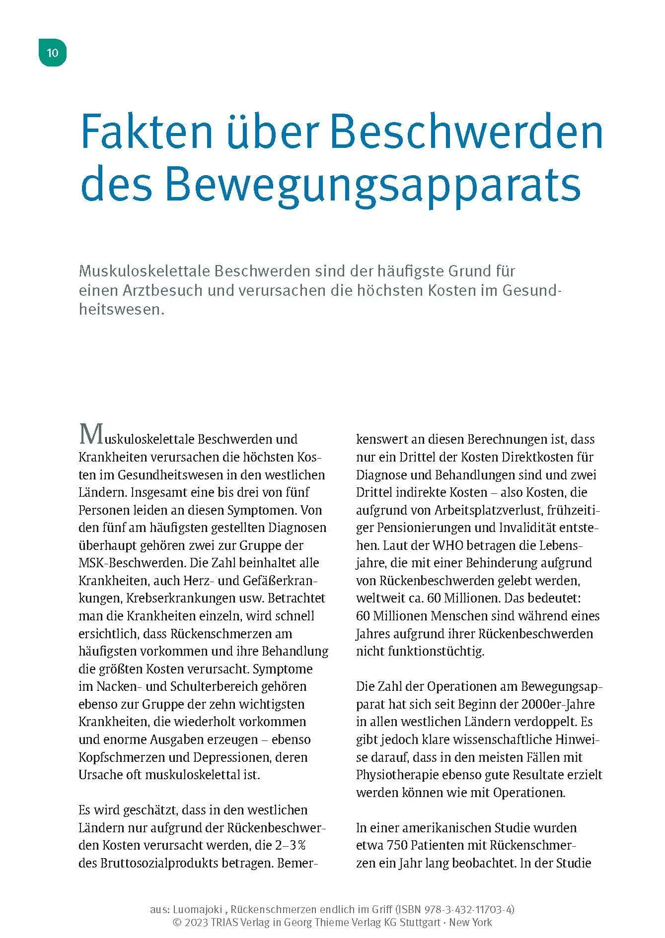 Bild: 9783432117034 | Rückenschmerzen endlich im Griff | Hannu Luomajoki | Taschenbuch