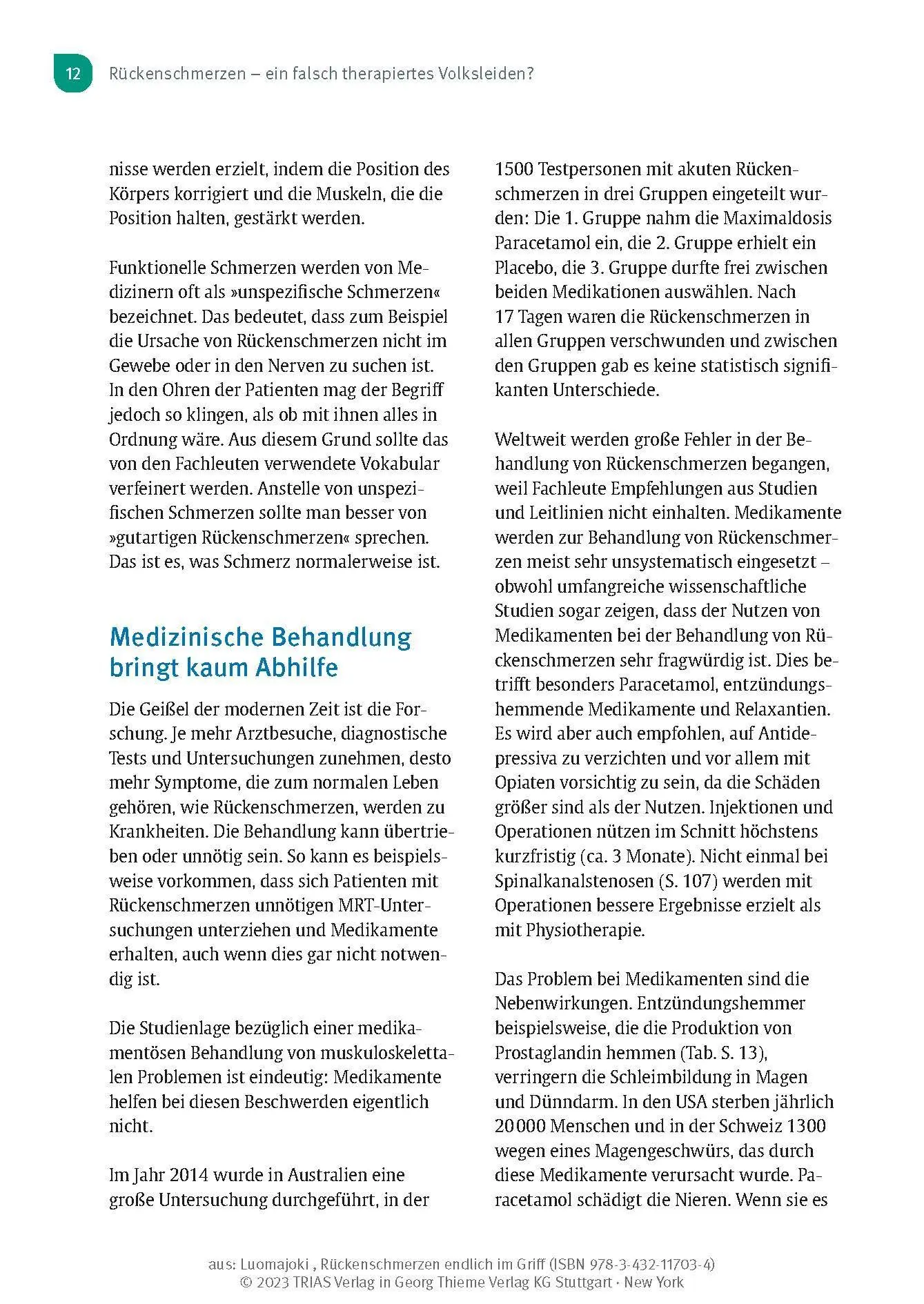 Bild: 9783432117034 | Rückenschmerzen endlich im Griff | Hannu Luomajoki | Taschenbuch