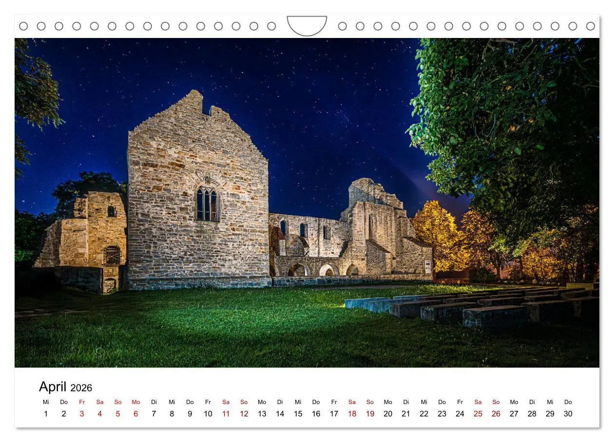 Bild: 9783457347034 | Auf den Spuren der Romanik zur blauen Stunde (Wandkalender 2026 DIN...