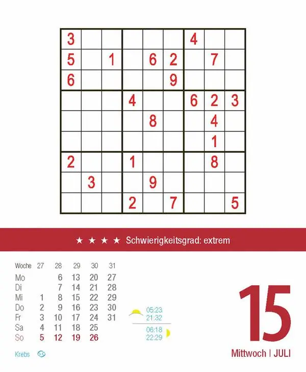 Bild: 9783731887034 | Profi Sudoku 2026 | Verlag Korsch | Kalender | 328 S. | Deutsch | 2026
