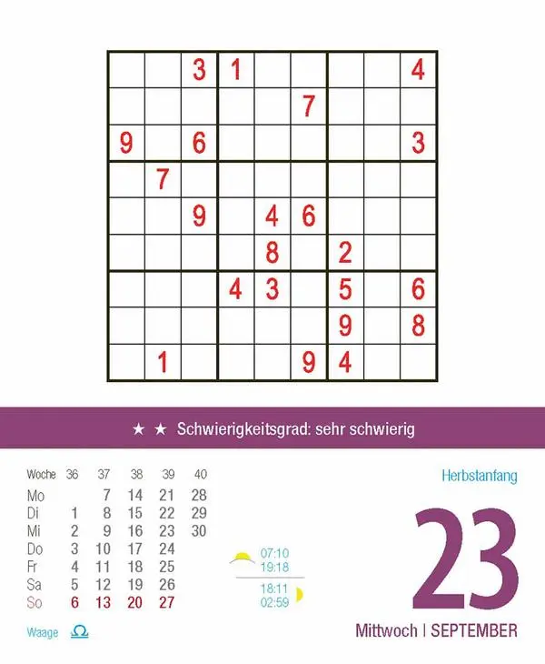 Bild: 9783731887034 | Profi Sudoku 2026 | Verlag Korsch | Kalender | 328 S. | Deutsch | 2026