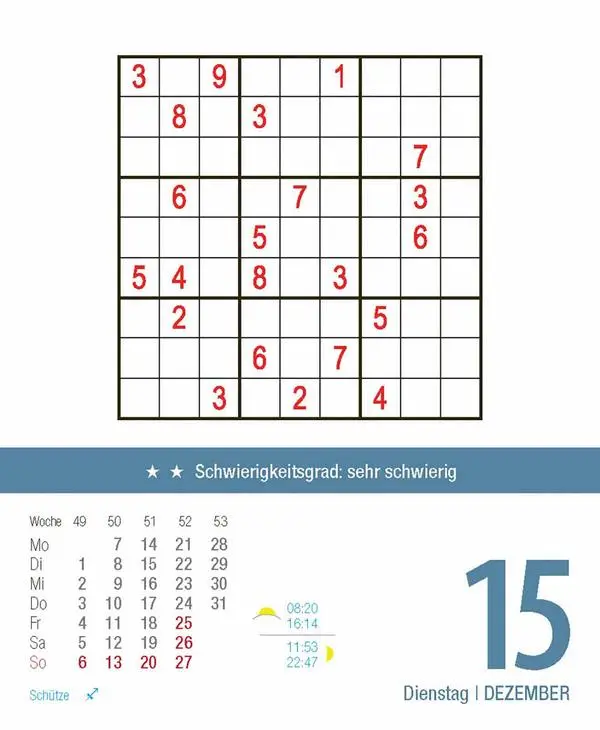 Bild: 9783731887034 | Profi Sudoku 2026 | Verlag Korsch | Kalender | 328 S. | Deutsch | 2026
