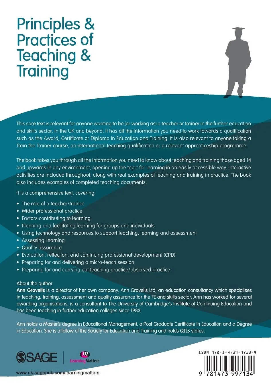Rückseite: 9781473997134 | Principles and Practices of Teaching and Training | Ann Gravells