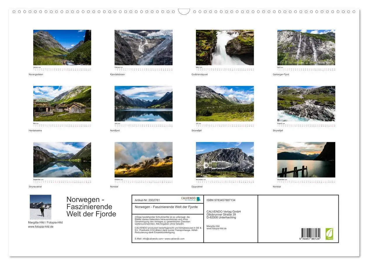 Bild: 9783457887134 | Norwegen - Faszinierende Welt der Fjorde (Wandkalender 2026 DIN A2...