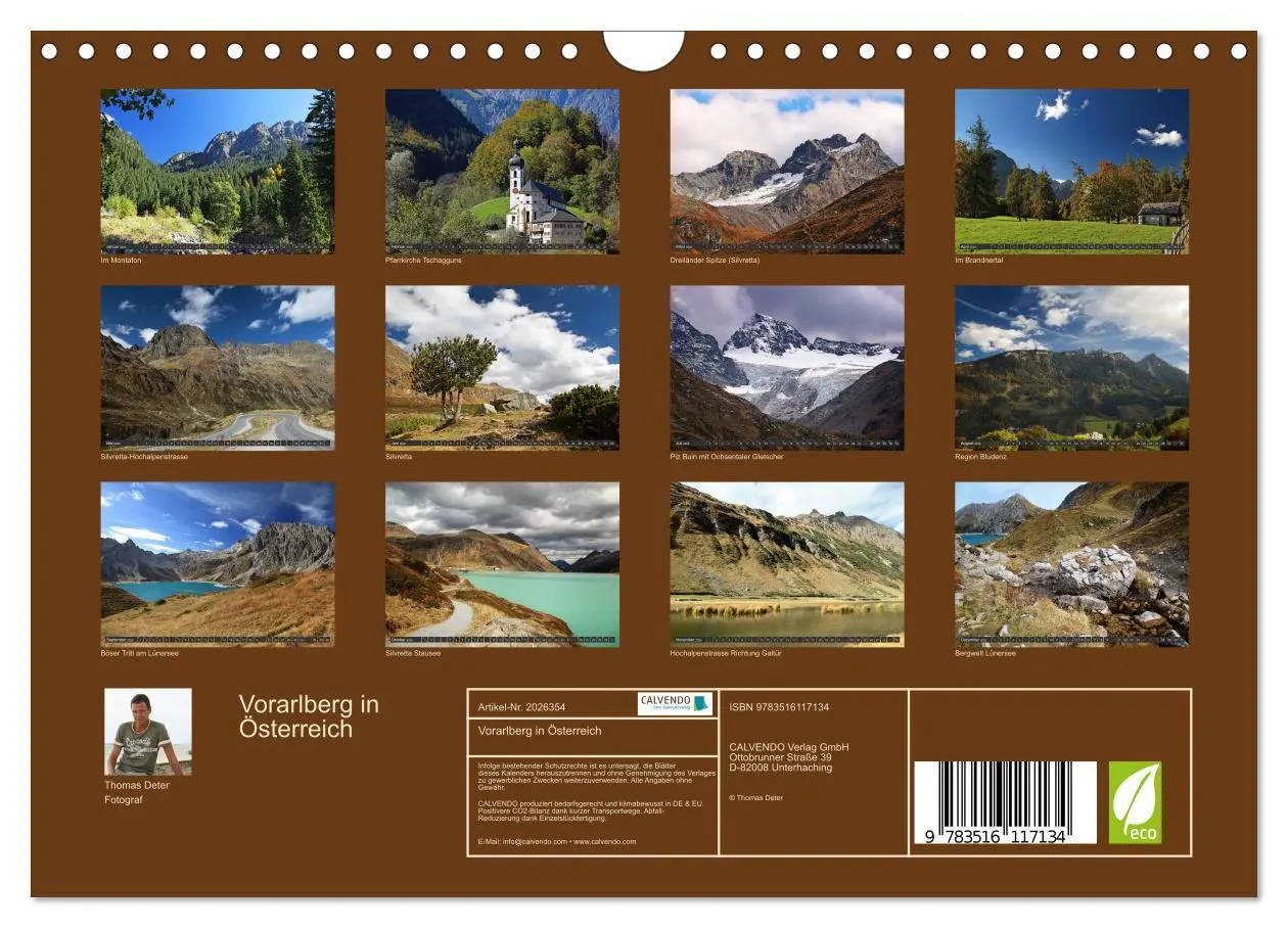 Bild: 9783516117134 | Vorarlberg in Österreich (Wandkalender 2026 DIN A4 quer), CALVENDO...