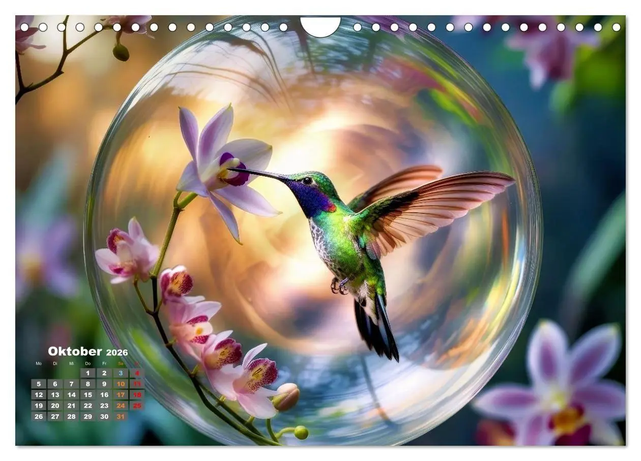 Bild: 9783516667134 | Kolibri in der Glaskugel (Wandkalender 2026 DIN A4 quer), CALVENDO...