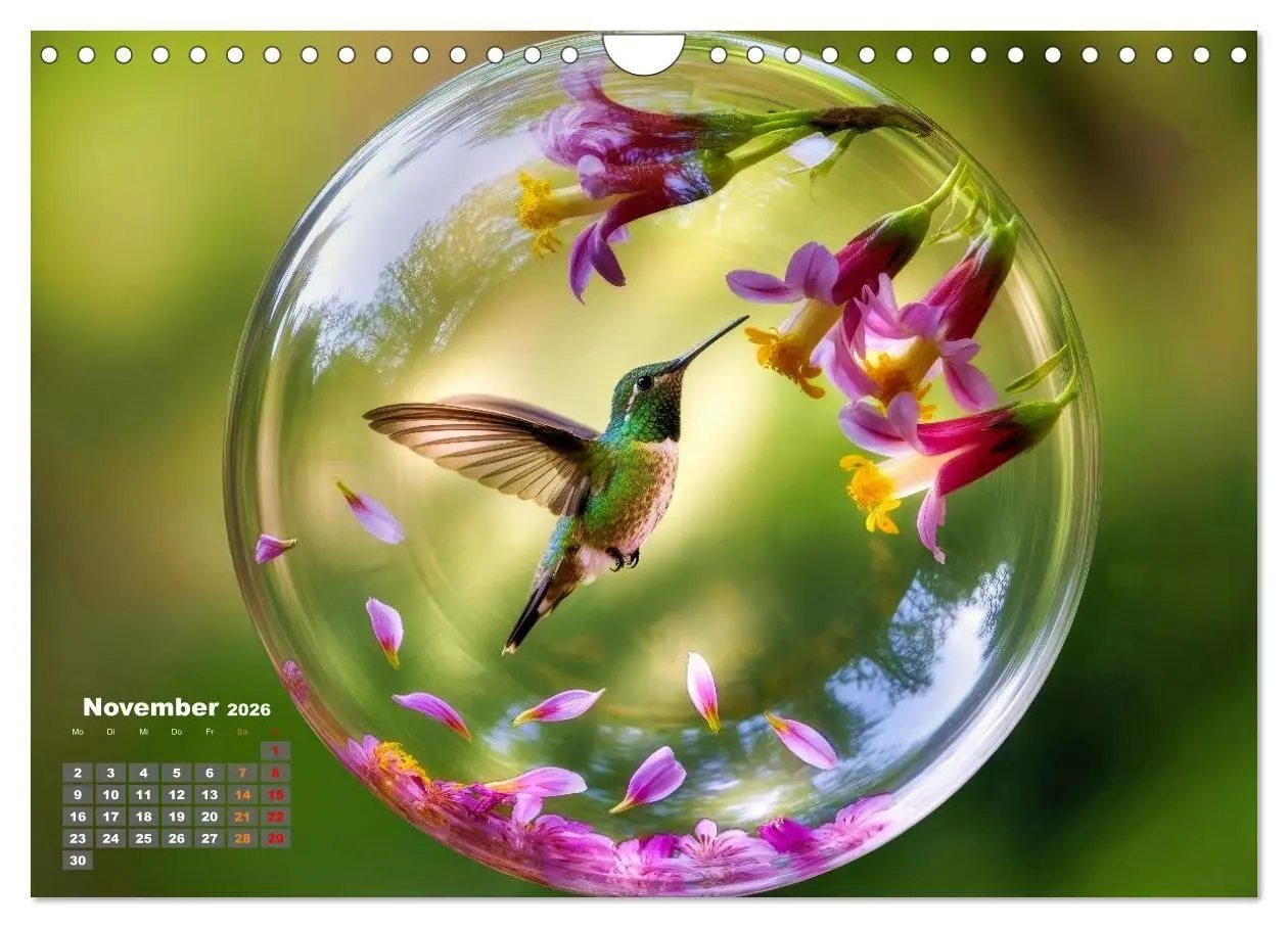 Bild: 9783516667134 | Kolibri in der Glaskugel (Wandkalender 2026 DIN A4 quer), CALVENDO...