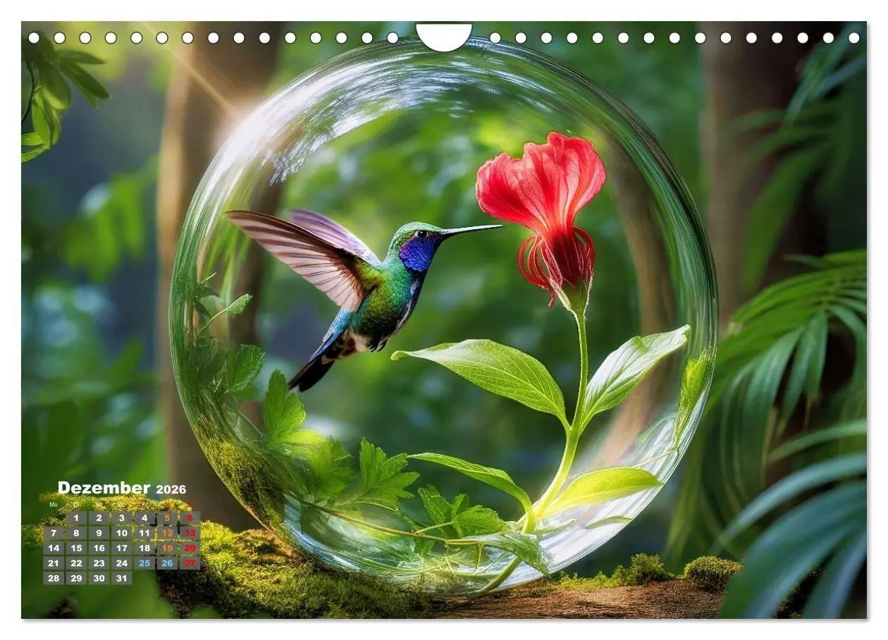 Bild: 9783516667134 | Kolibri in der Glaskugel (Wandkalender 2026 DIN A4 quer), CALVENDO...