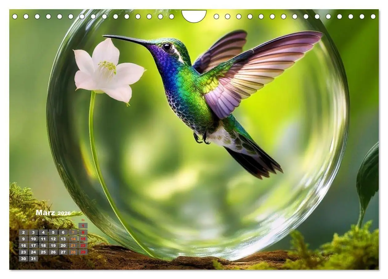 Bild: 9783516667134 | Kolibri in der Glaskugel (Wandkalender 2026 DIN A4 quer), CALVENDO...