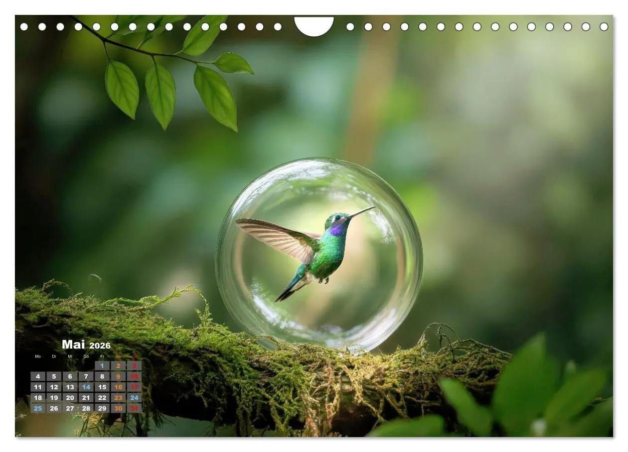 Bild: 9783516667134 | Kolibri in der Glaskugel (Wandkalender 2026 DIN A4 quer), CALVENDO...