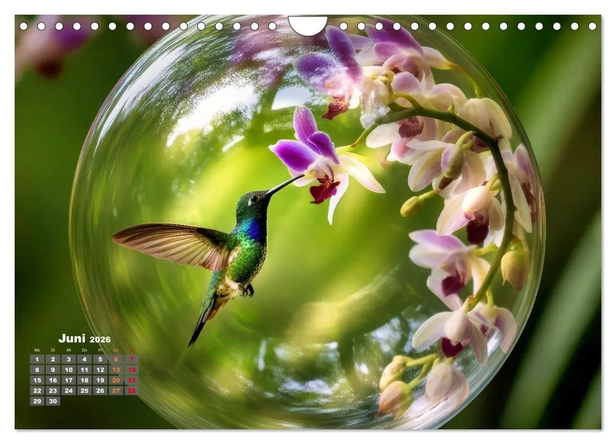 Bild: 9783516667134 | Kolibri in der Glaskugel (Wandkalender 2026 DIN A4 quer), CALVENDO...