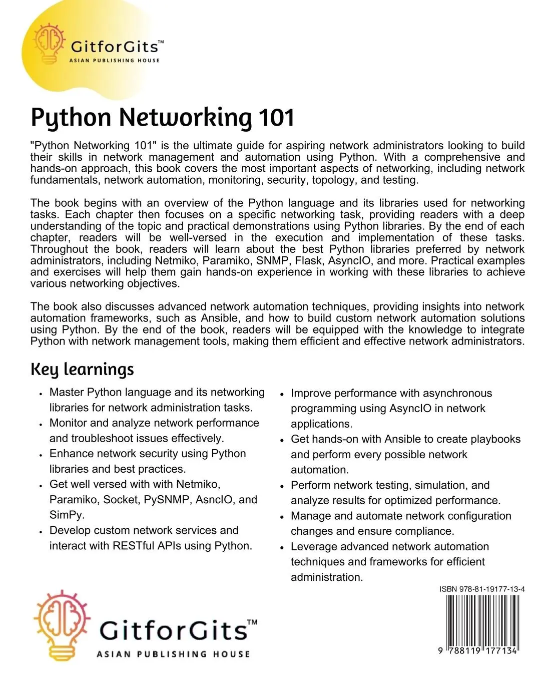 Rückseite: 9788119177134 | Python Networking 101 | Odette Windsor | Taschenbuch | Englisch | 2023