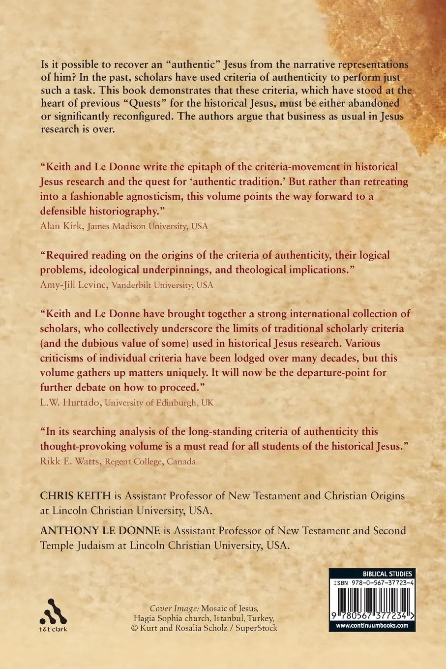 Rückseite: 9780567377234 | Jesus, Criteria, and the Demise of Authenticity | Chris Keith | Buch