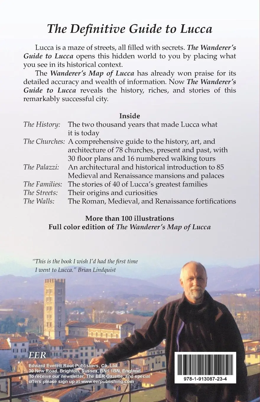 Rückseite: 9781913087234 | The Wanderer's Guide to Lucca | Brian R Lindquist | Taschenbuch | 2020