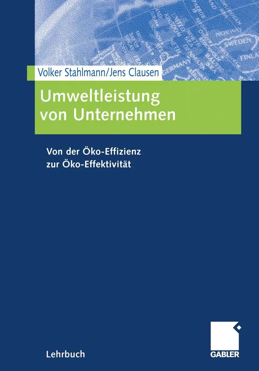 Cover: 9783409117234 | Umweltleistung von Unternehmen | Volker Stahlmann | Taschenbuch | xiv