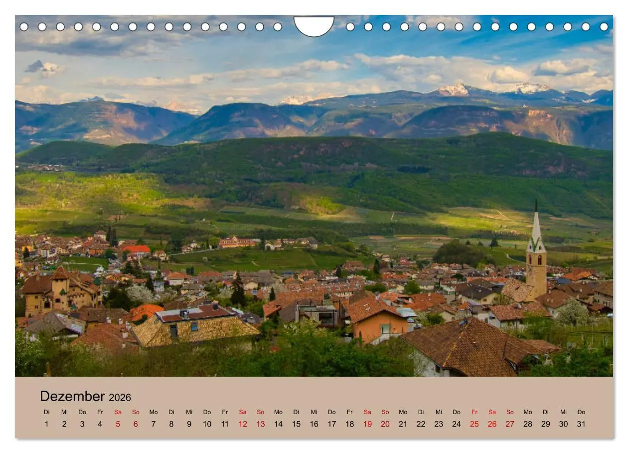 Bild: 9783457567234 | Streifzüge durch Südtirol (Wandkalender 2026 DIN A4 quer), CALVENDO...
