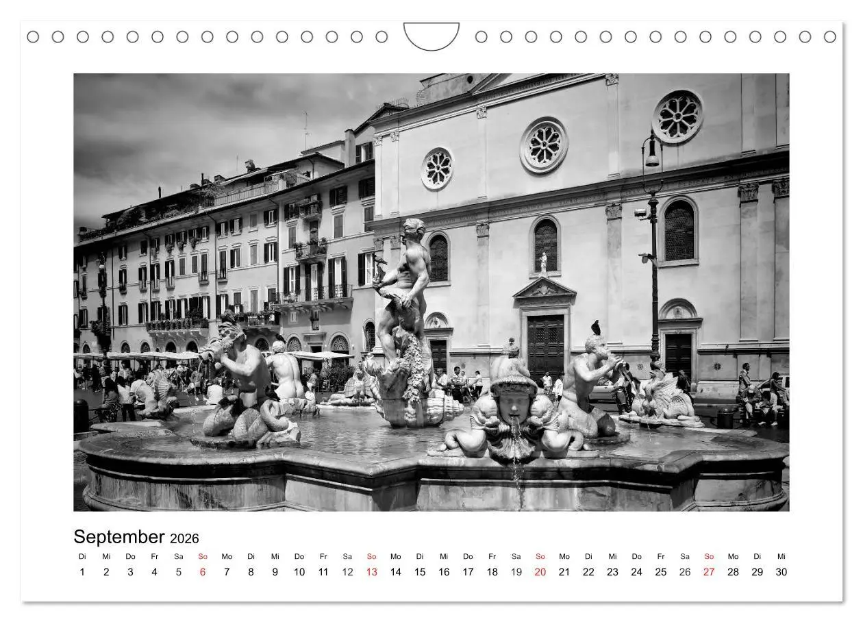 Bild: 9783516037234 | ROM Monochrom (Wandkalender 2026 DIN A4 quer), CALVENDO Monatskalender