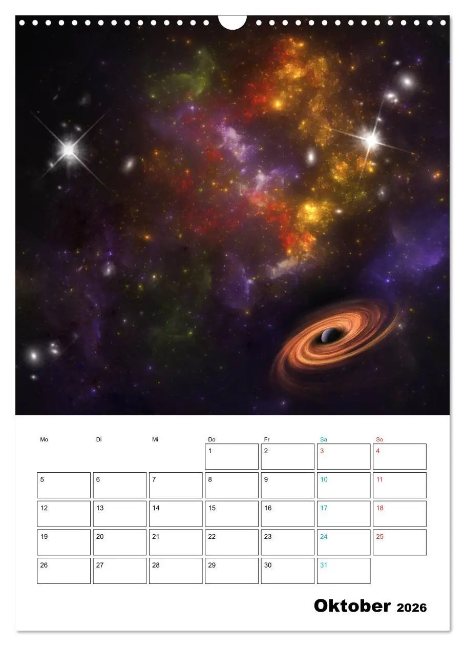 Bild: 9783516417234 | Im Weltraum (Wandkalender 2026 DIN A3 hoch), CALVENDO Monatskalender