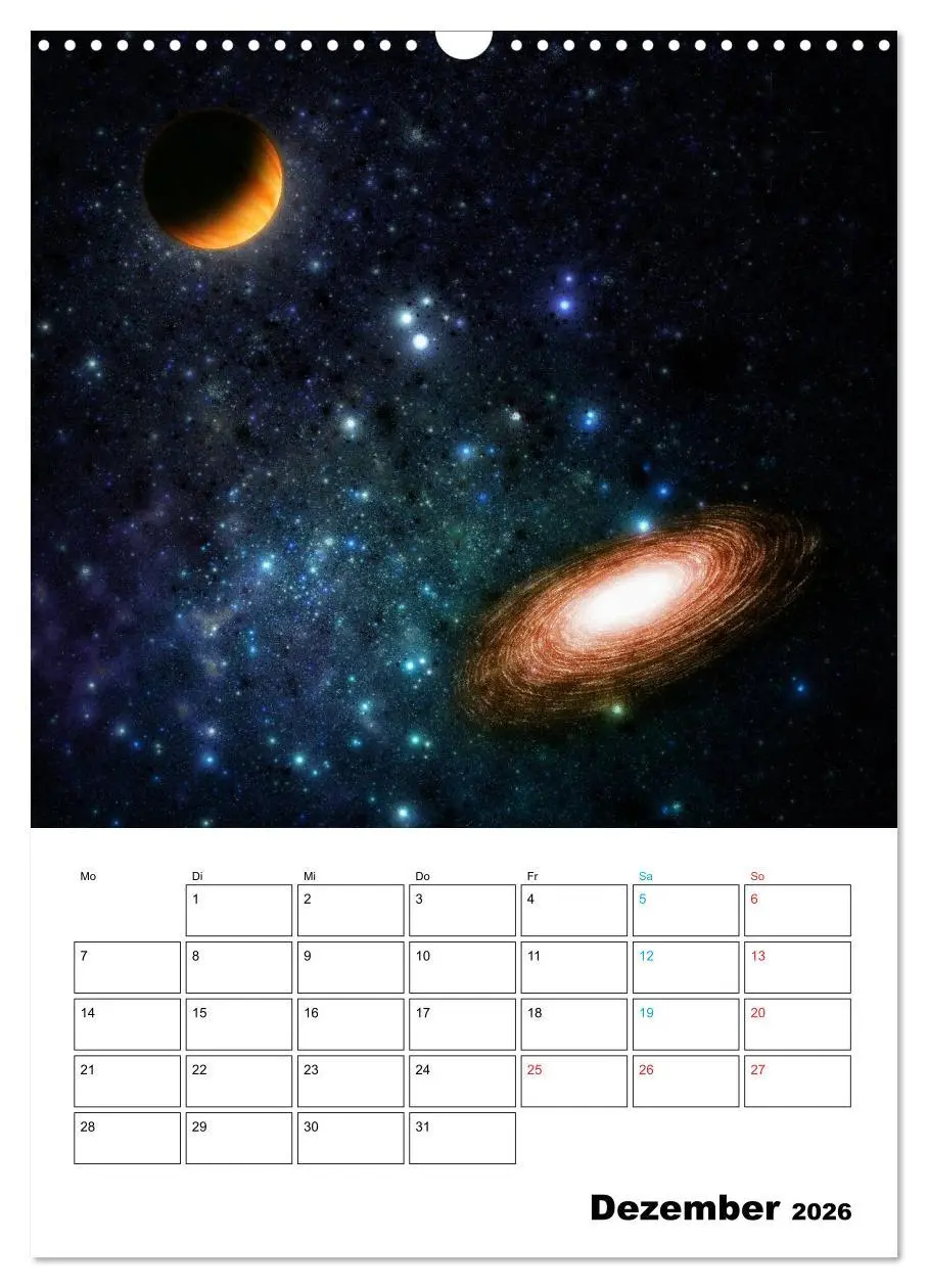 Bild: 9783516417234 | Im Weltraum (Wandkalender 2026 DIN A3 hoch), CALVENDO Monatskalender