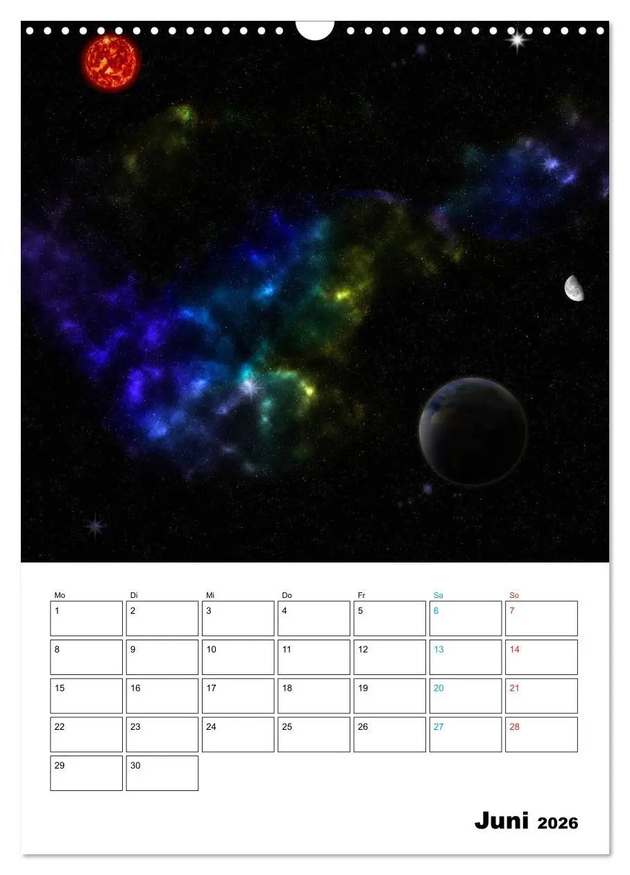 Bild: 9783516417234 | Im Weltraum (Wandkalender 2026 DIN A3 hoch), CALVENDO Monatskalender