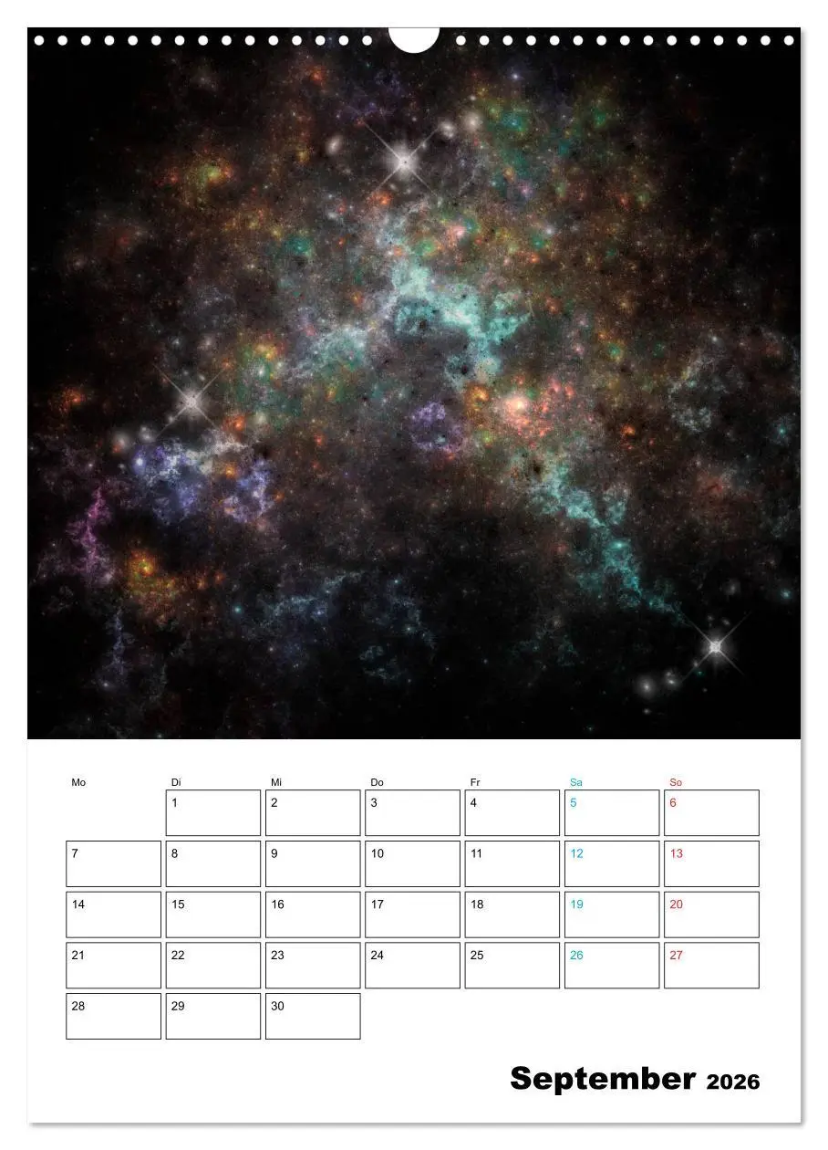 Bild: 9783516417234 | Im Weltraum (Wandkalender 2026 DIN A3 hoch), CALVENDO Monatskalender