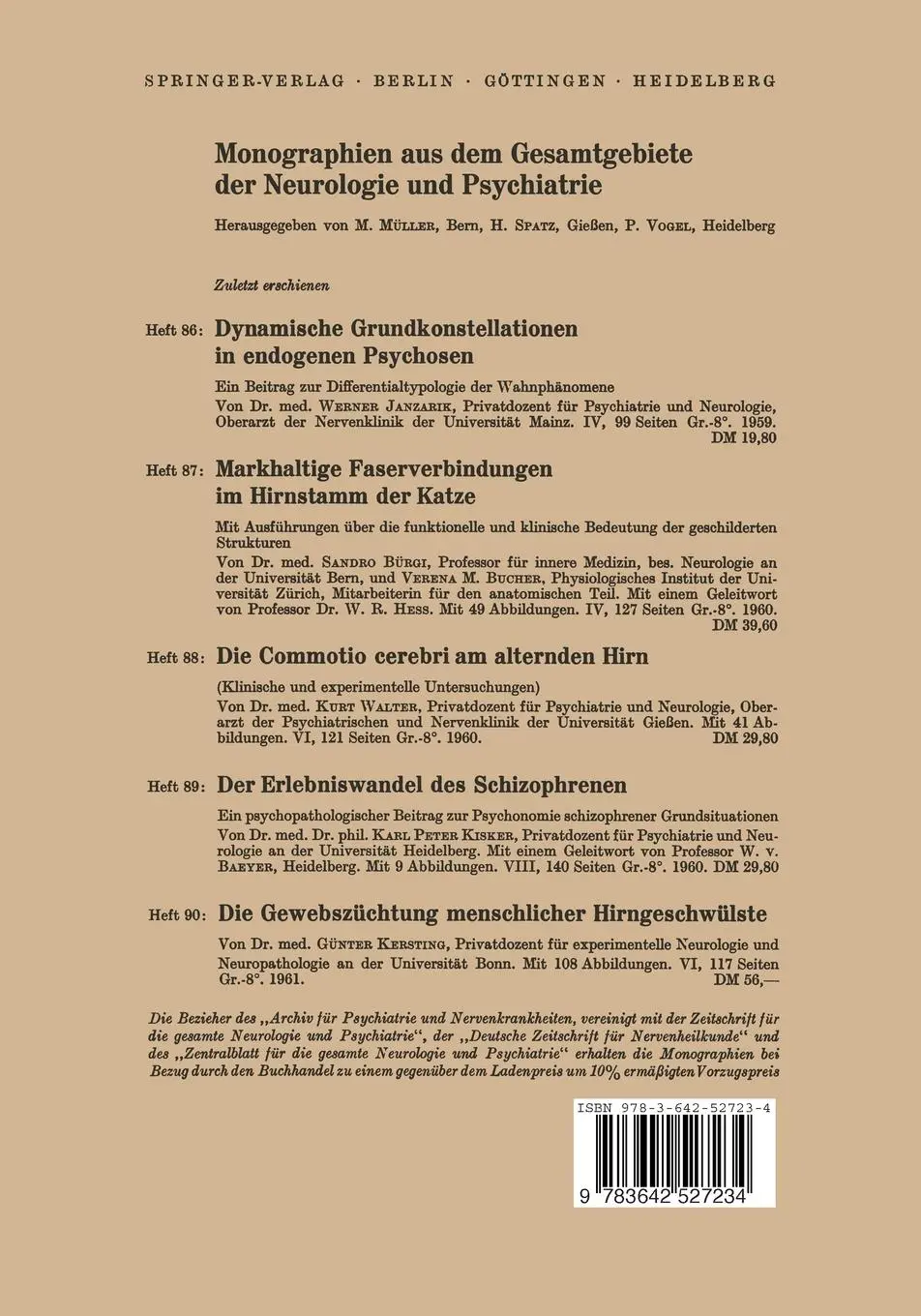 Rückseite: 9783642527234 | Klinische Elektroencephalographie | Rudolf Janzen | Taschenbuch | viii
