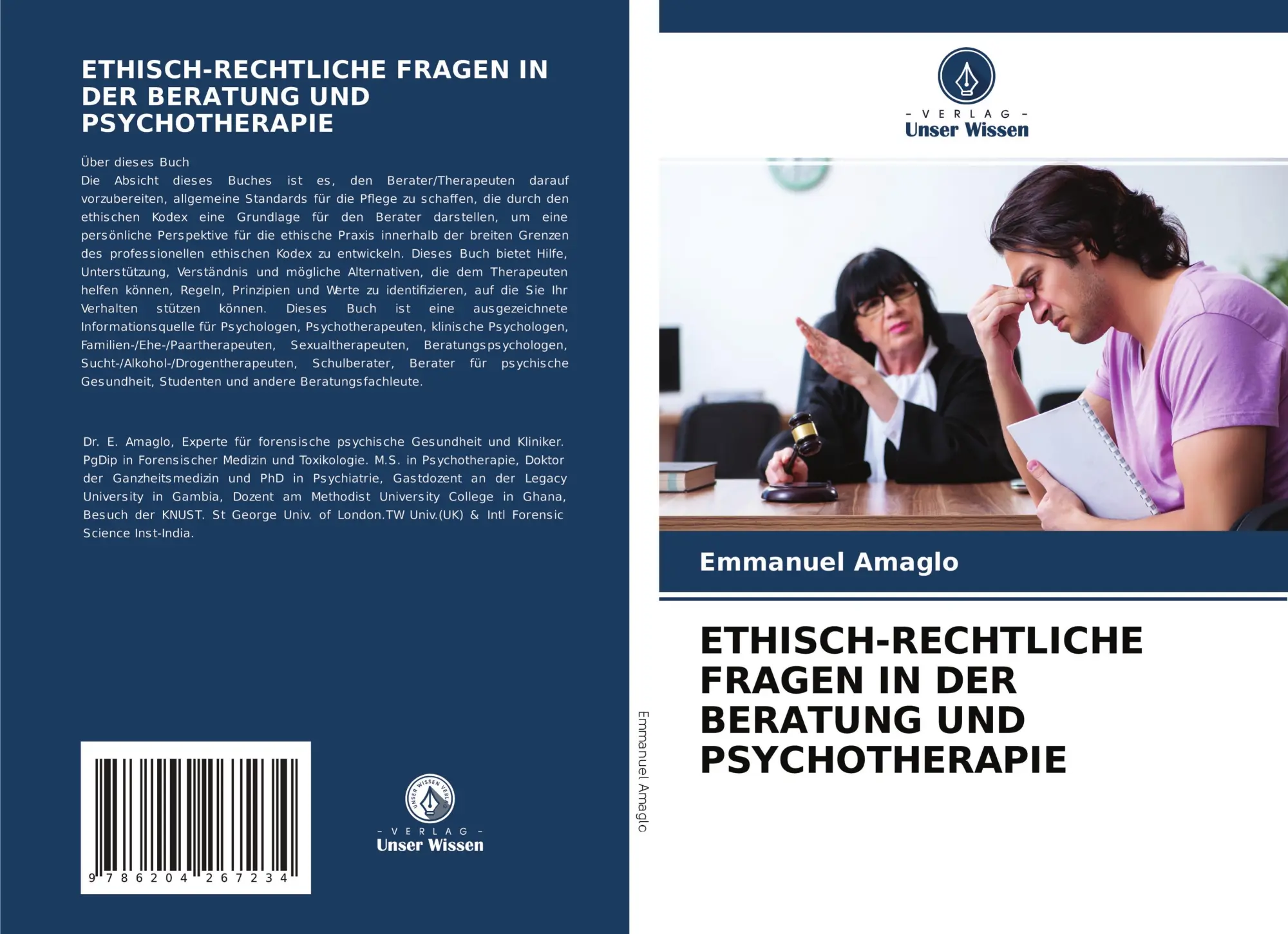 Cover: 9786204267234 | ETHISCH-RECHTLICHE FRAGEN IN DER BERATUNG UND PSYCHOTHERAPIE | Amaglo
