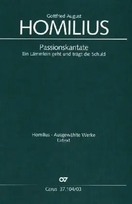 Cover: 9790007087234 | Ein Lämmlein geht und trägt die Schuld, Klavierauszug | Homilius