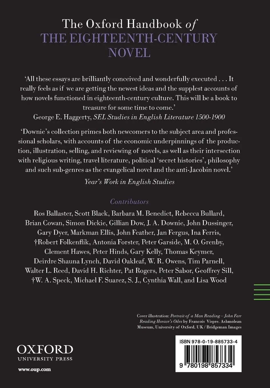 Rückseite: 9780198857334 | The Oxford Handbook of the Eighteenth-Century Novel | J. A. Downie