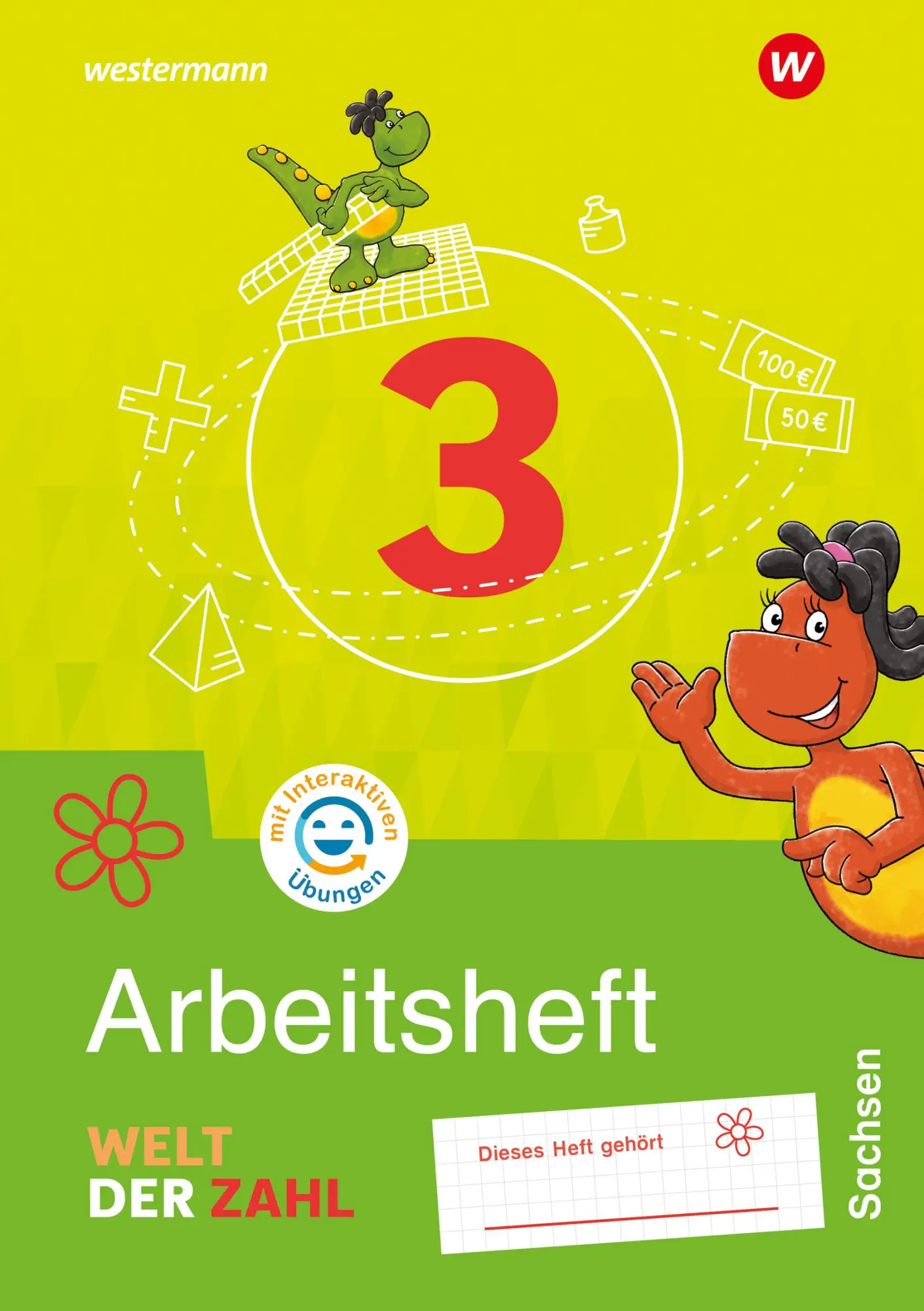 Cover: 9783141267334 | Welt der Zahl 3. Arbeitsheft mit interaktiven Übungen. Für Sachsen
