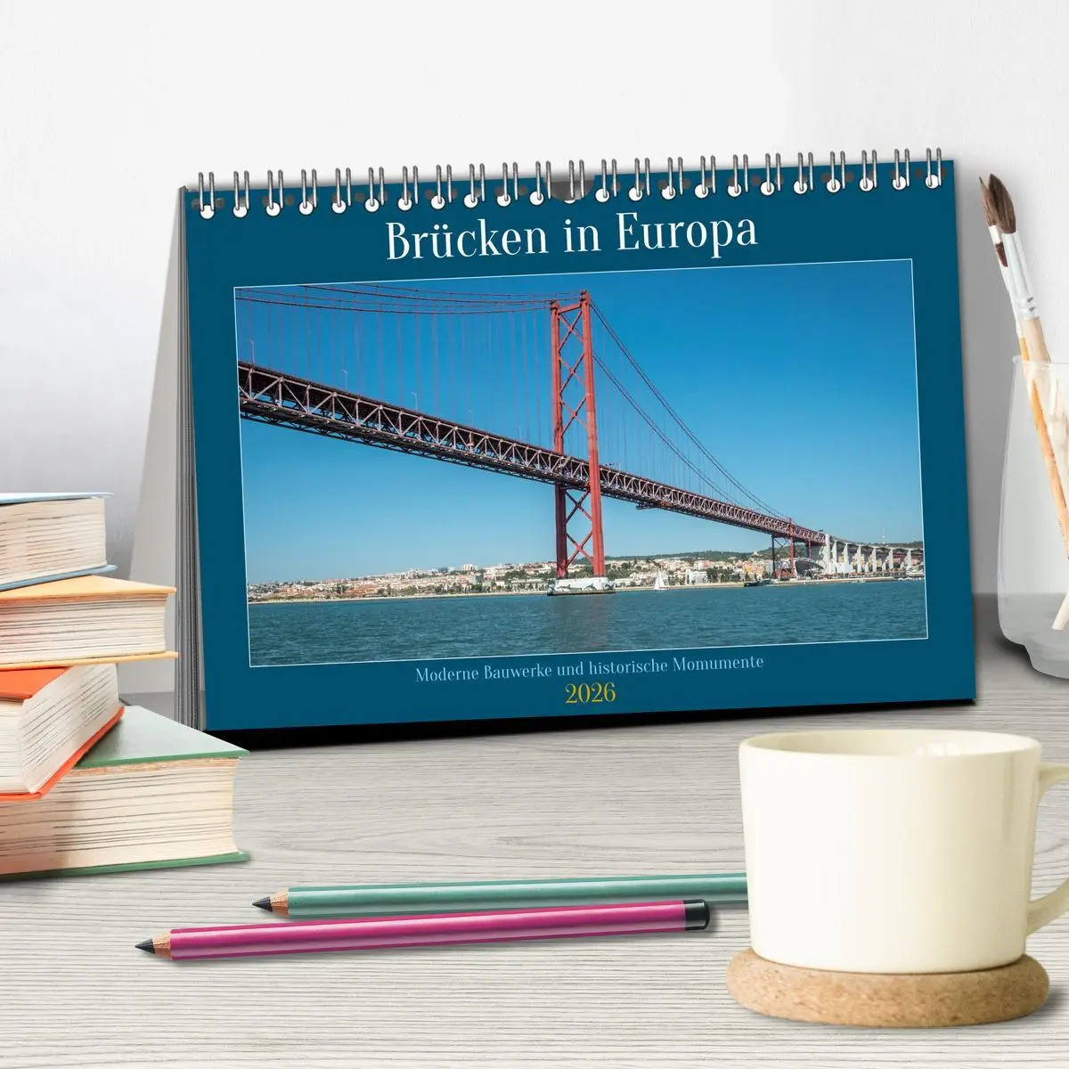 Bild: 9783457487334 | Brücken in Europa (Tischkalender 2026 DIN A5 quer), CALVENDO...