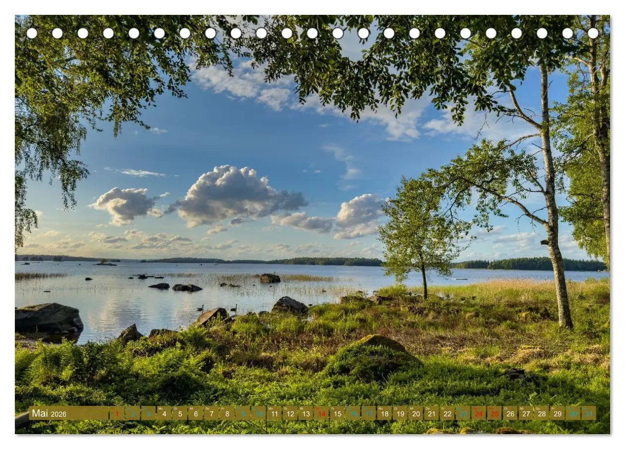 Bild: 9783516647334 | SCHWEDEN wild-romantisch (Tischkalender 2026 DIN A5 quer), CALVENDO...