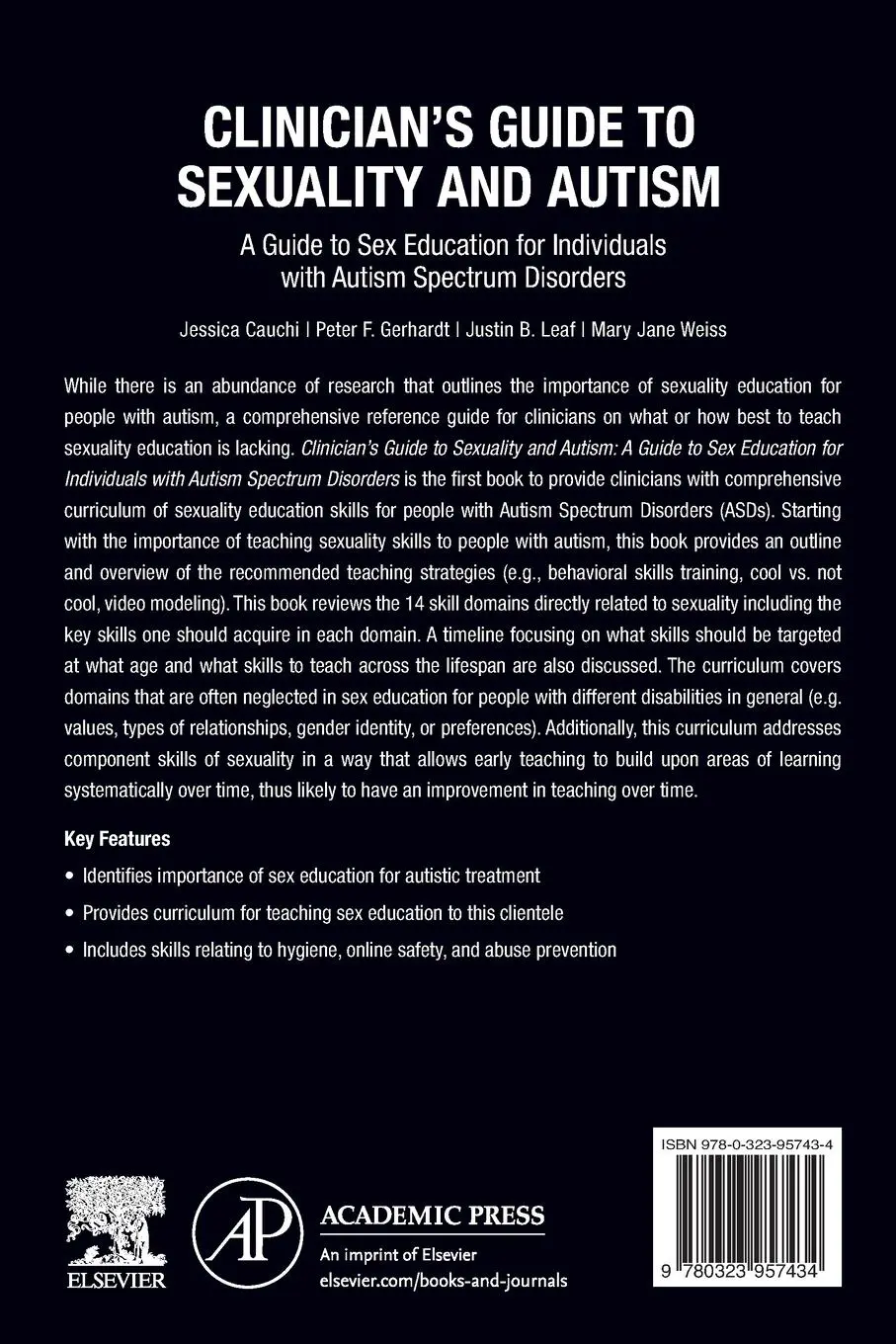 Rückseite: 9780323957434 | Clinician's Guide to Sexuality and Autism | Jessica Cauchi (u. a.)