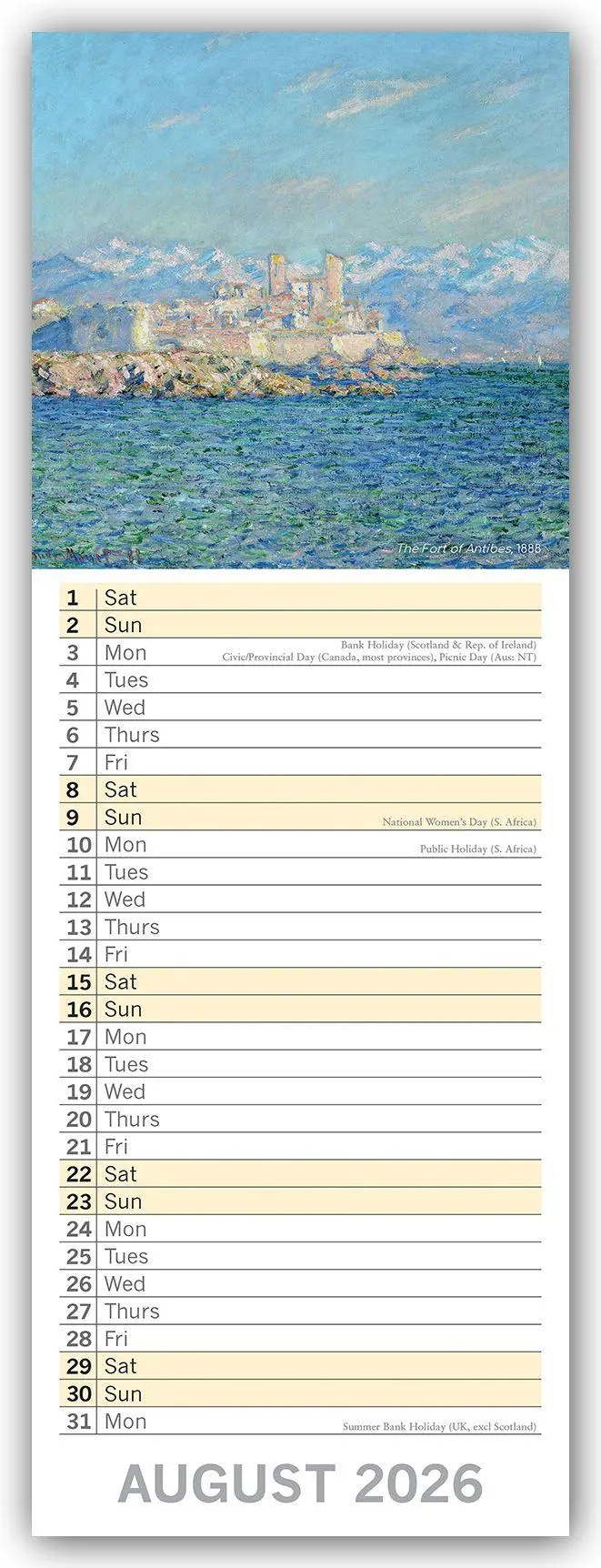 Bild: 9781836227434 | Monet - Claude Monet - Slimline-Kalender 2026 | Ltd | Kalender | 14 S.