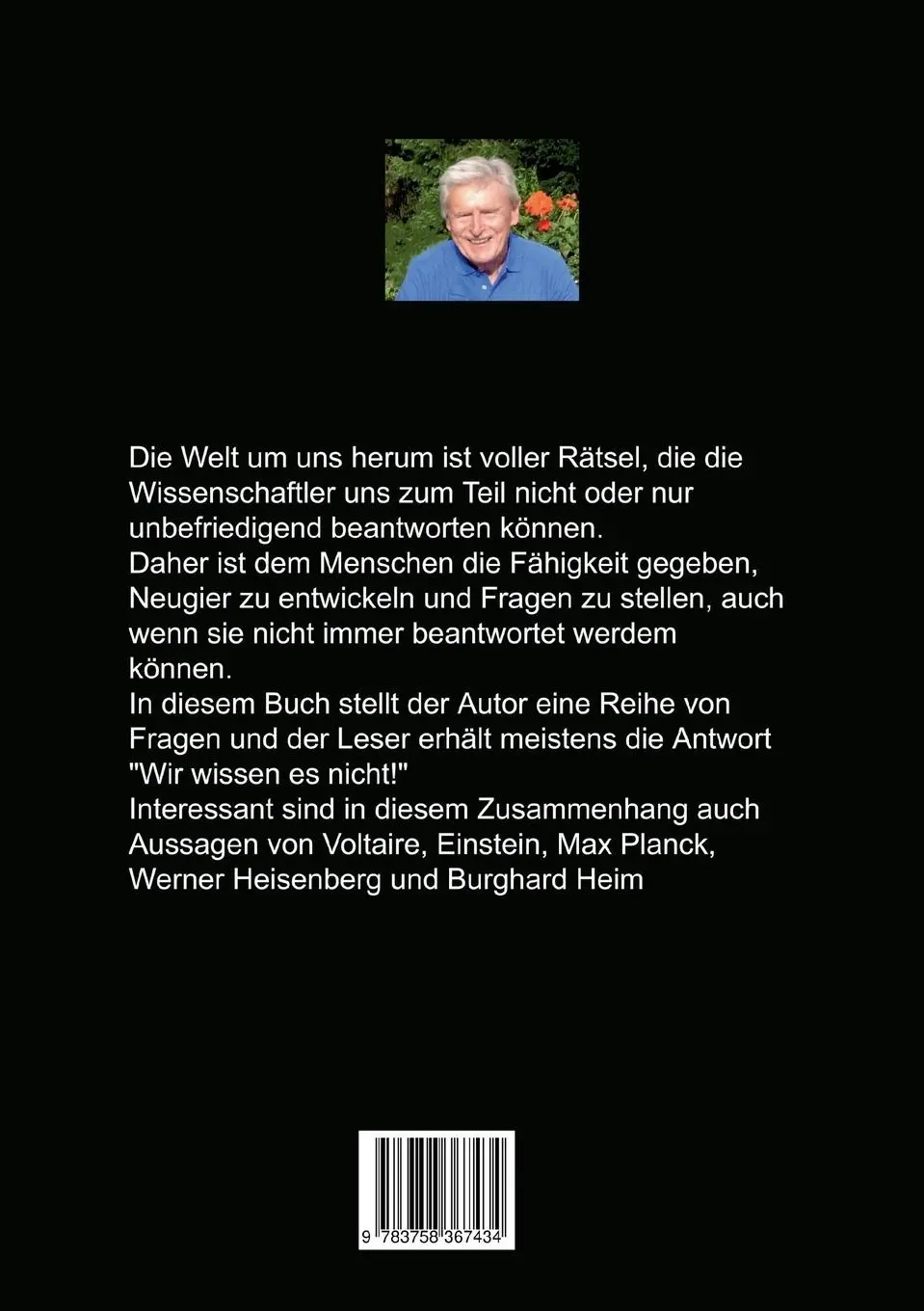 Rückseite: 9783758367434 | Ein Universum voller Fragen | Anfang und Ende | Dietrich Volkmer