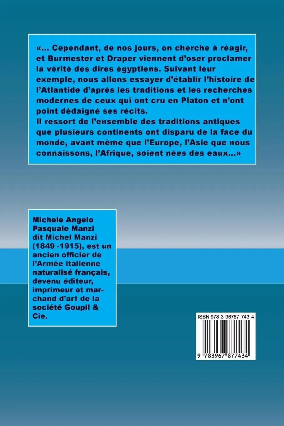 Rückseite: 9783967877434 | Le Livre de l'Atlantide | Michel Manzi | Taschenbuch | Französisch