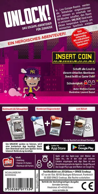 Bild: 3558380077534 | Unlock! - Insert Coin (Einzelsz.) Box5A (Spiel) | Demaegd | Spiel