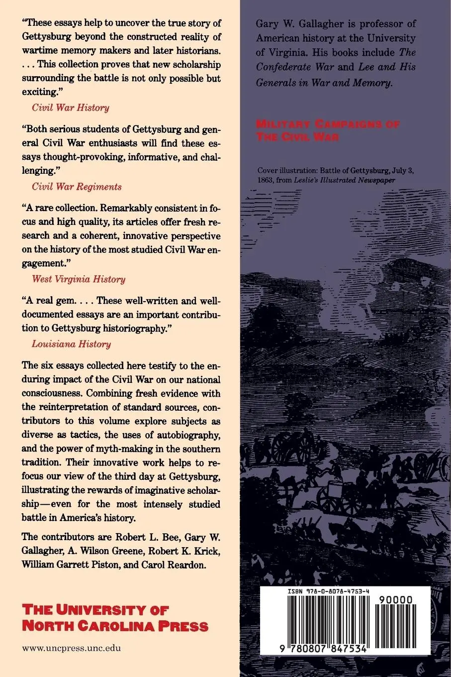 Rückseite: 9780807847534 | The Third Day at Gettysburg and Beyond | Gary W. Gallagher | Buch