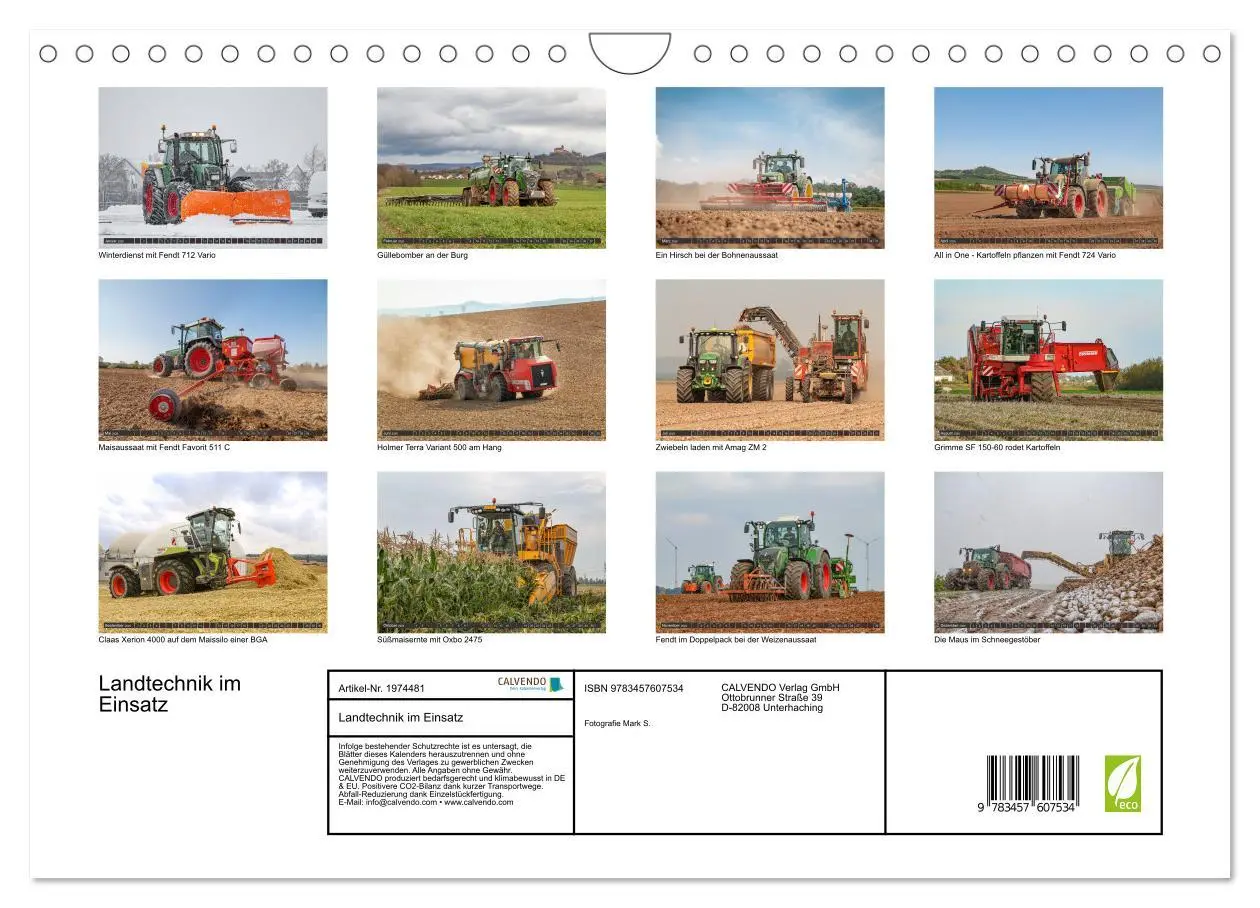 Bild: 9783457607534 | Landtechnik im Einsatz (Wandkalender 2026 DIN A4 quer), CALVENDO...