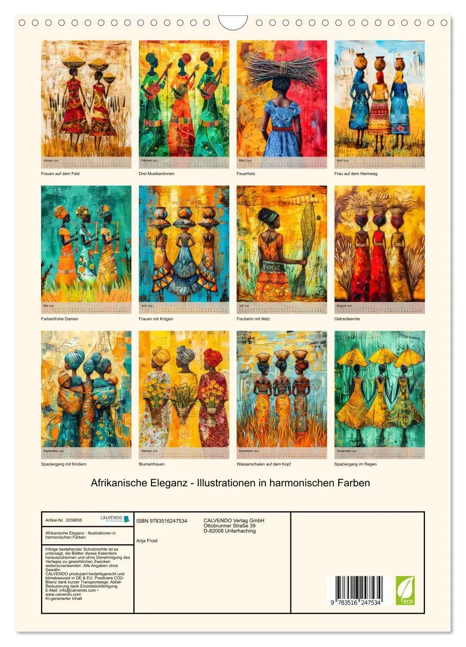 Bild: 9783516247534 | Afrikanische Eleganz - Illustrationen in harmonischen Farben...