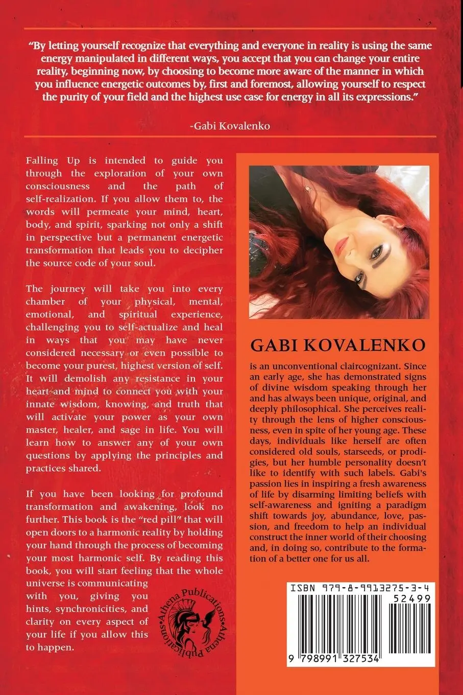 Rückseite: 9798991327534 | Falling Up | A Path to Self-Realization | Gabi Kovalenko | Taschenbuch