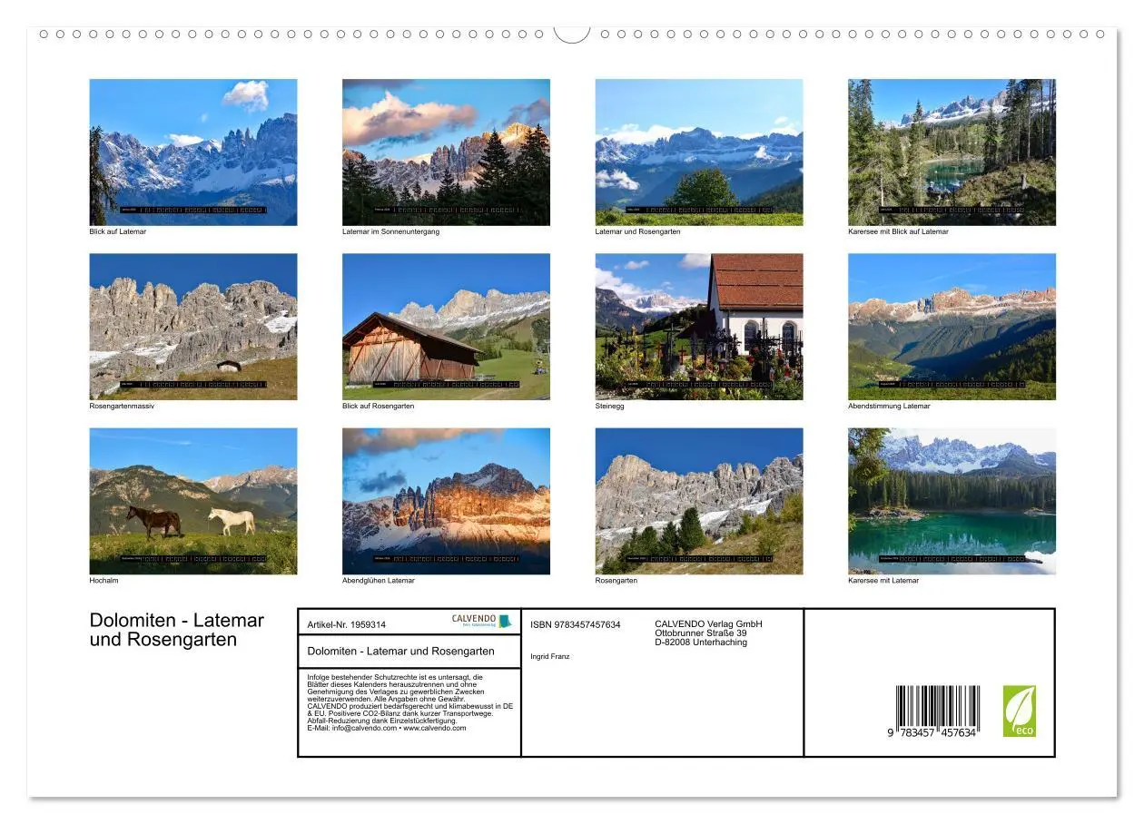 Bild: 9783457457634 | Dolomiten - Latemar und Rosengarten (hochwertiger Premium...
