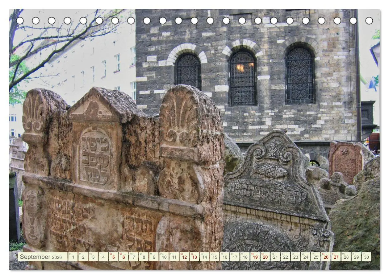 Bild: 9783457527634 | Prag. Jüdischer Friedhof und Synagogen (Tischkalender 2026 DIN A5...