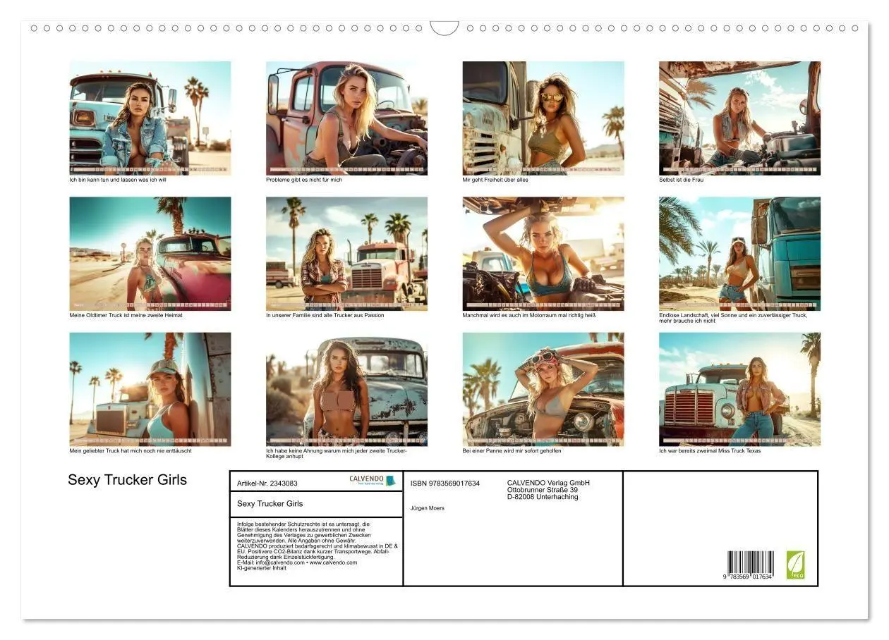 Bild: 9783569017634 | Sexy Trucker Girls (Wandkalender 2027 DIN A2 quer), CALVENDO...