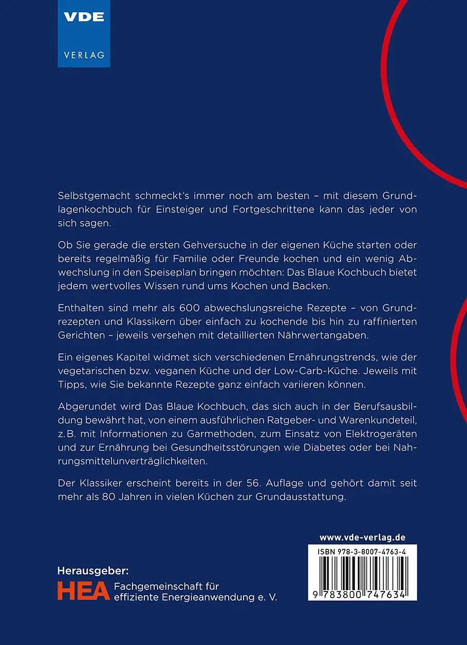 Rückseite: 9783800747634 | Das Blaue Kochbuch | e.V. | Buch | 597 S. | Deutsch | 2020